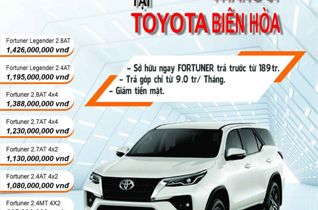 Khuyến mãi mua xe Toyota Fortuner